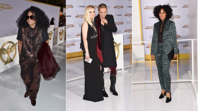 Illustration for article titled Pageant, Prints & Gold at The Hunger Games: Mockingjay Premiere